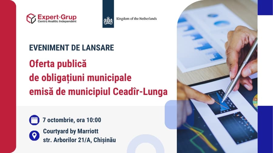 Eveniment de lansare: „Oferta publică privind obligațiunile municipale emise de municipiul Ceadîr-Lunga”