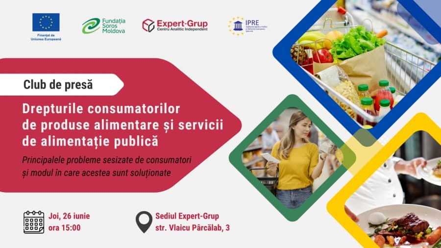 Club de presă: „Drepturile consumatorilor de produse alimentare și servicii de alimentație publică: principalele probleme sesizate de consumatori și modul în care acestea sunt soluționate”