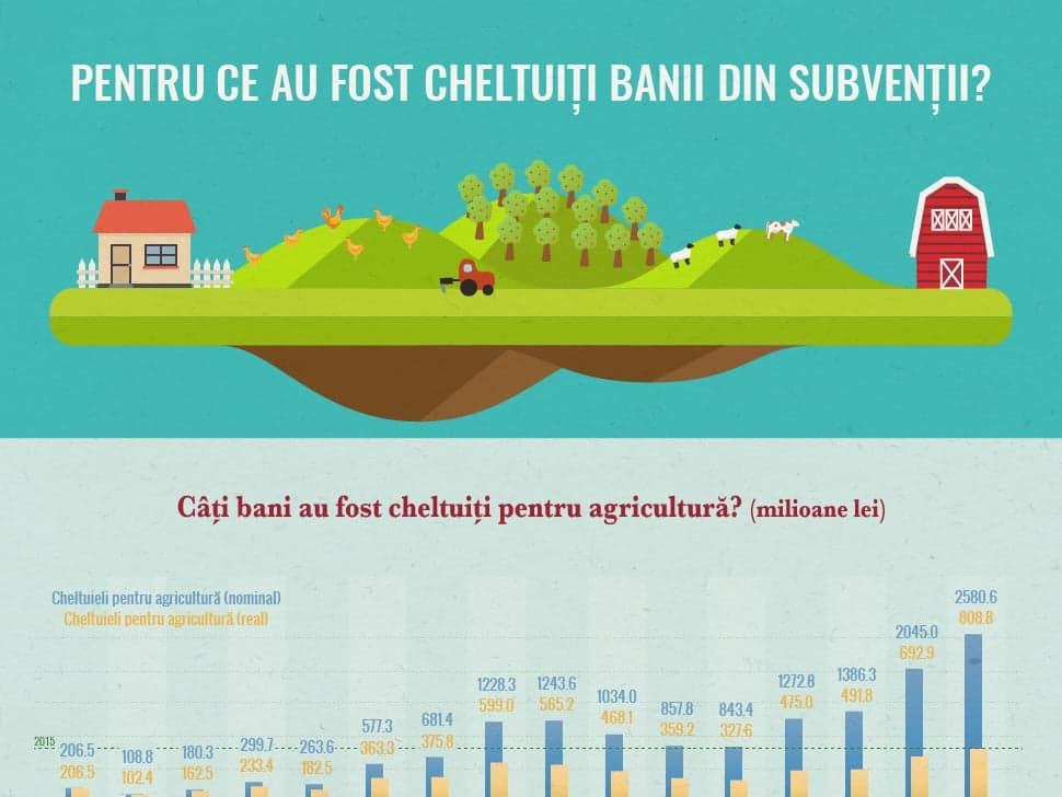 Pentru ce au fost cheltuiți banii din subvenții