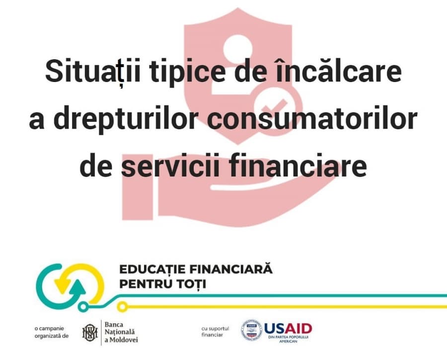 Situații tipice de încălcare a drepturilor consumatorilor de servicii financiare