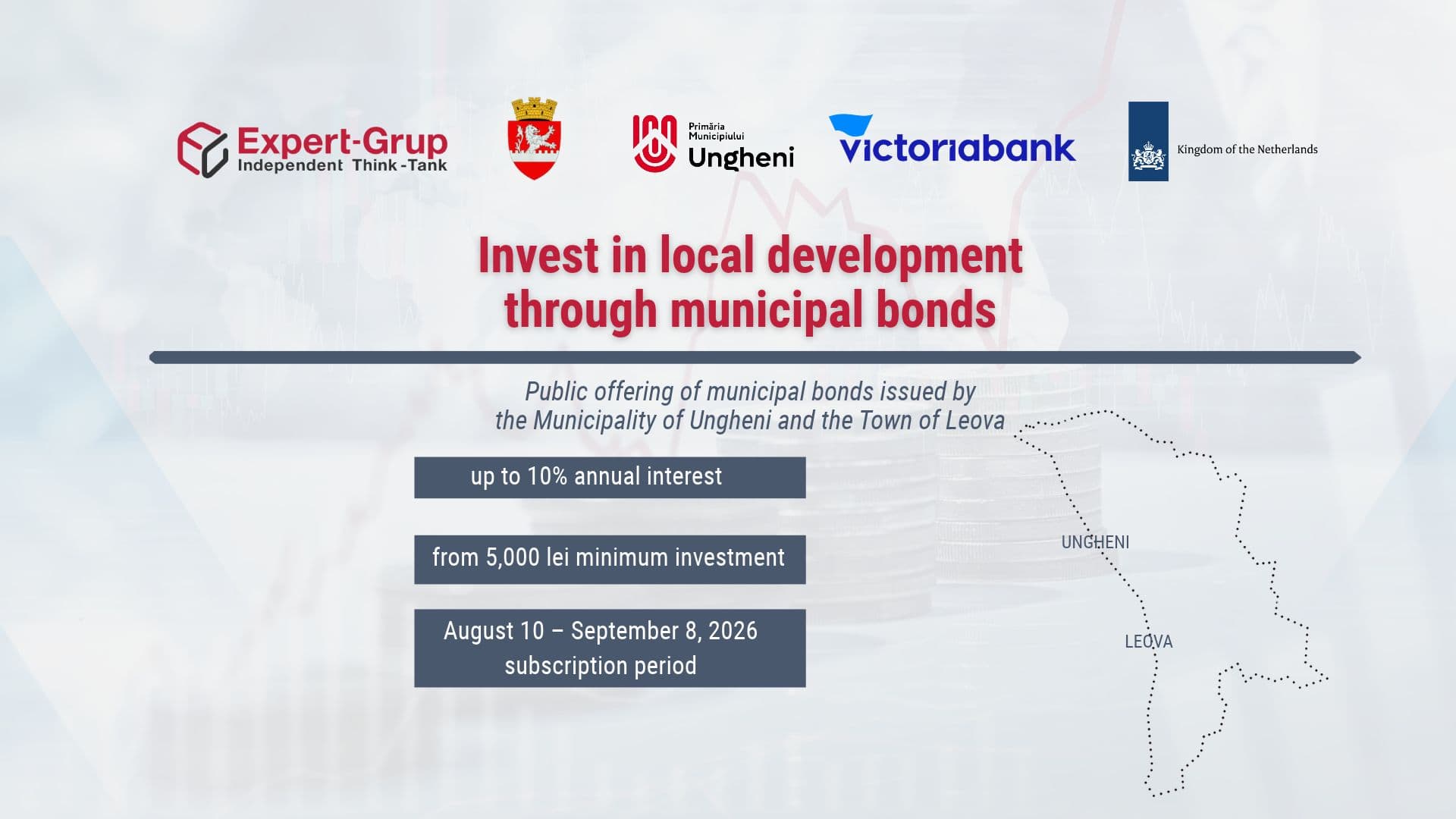 Invest in Local Development Through Municipal Bonds: Subscription Opens for the Ungheni and Leova Issues