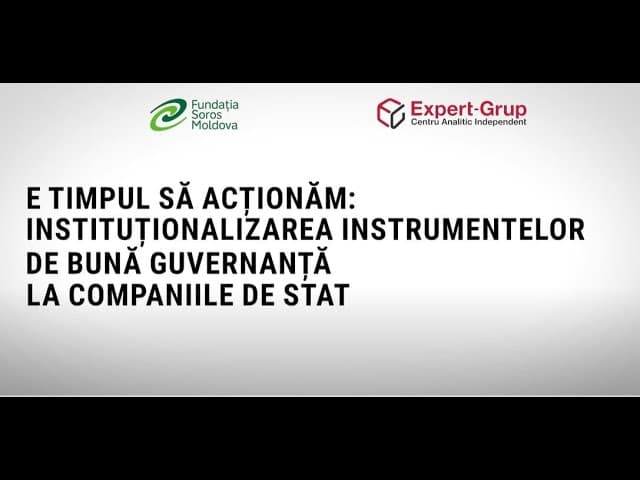 Instituționalizarea instrumentelor de bună guvernanță pentru companiile de stat